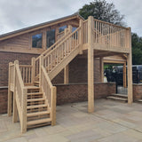 Green oak staircase