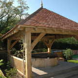 Oak Gazebo over hot tub