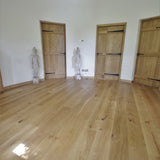 Solid oak flooring and bar top