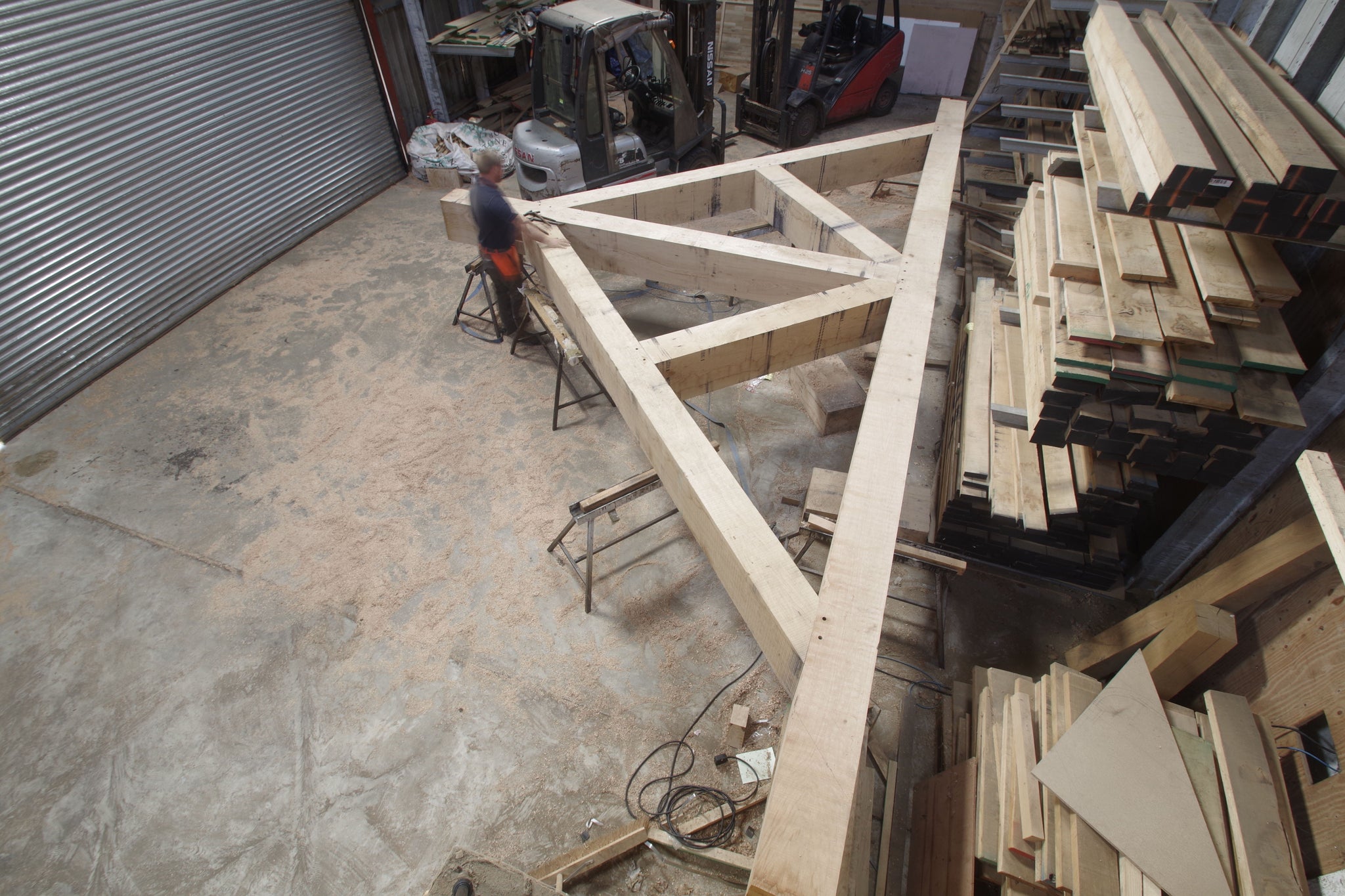 Giant Oak trusses