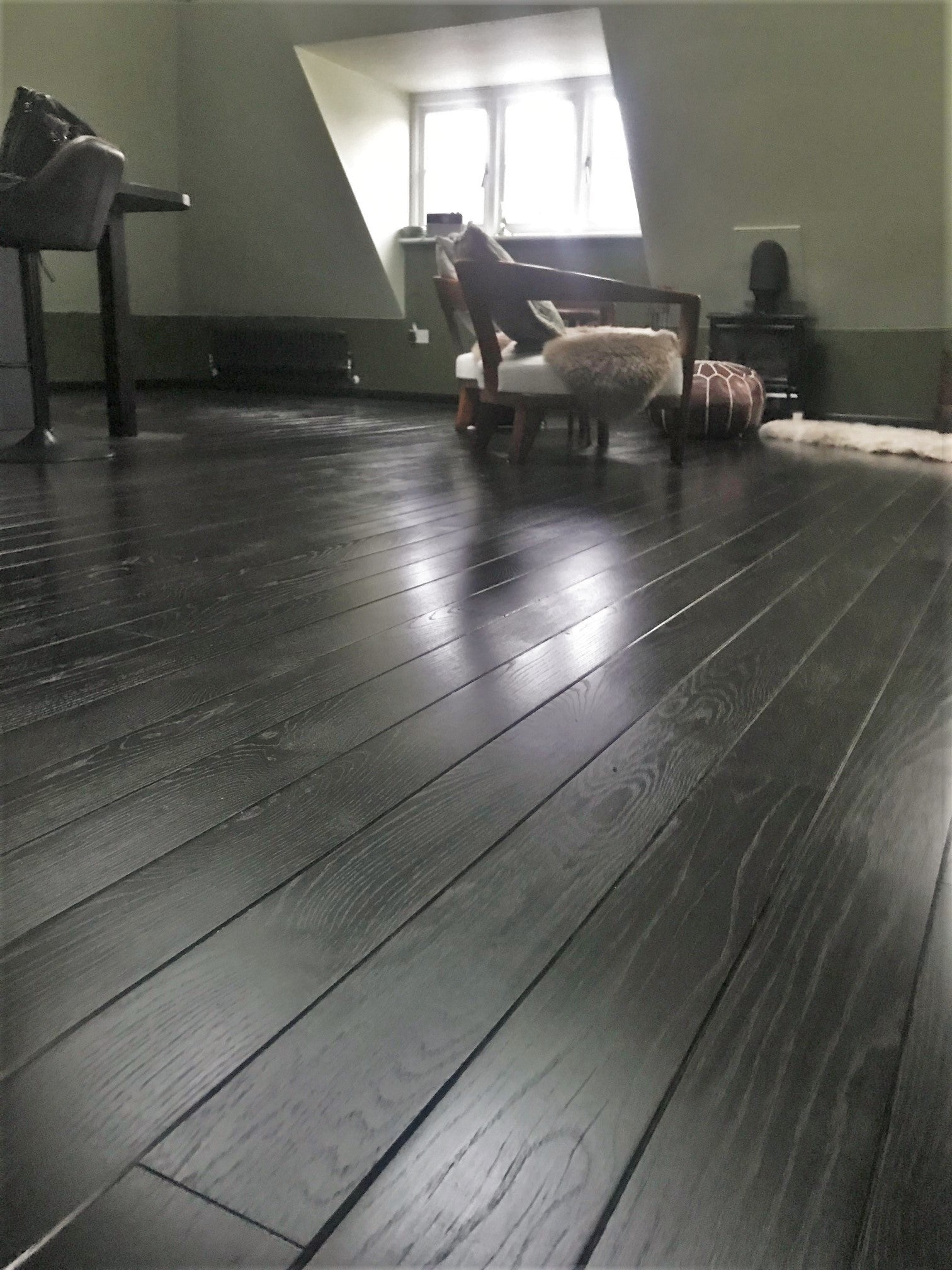 Dark oak flooring