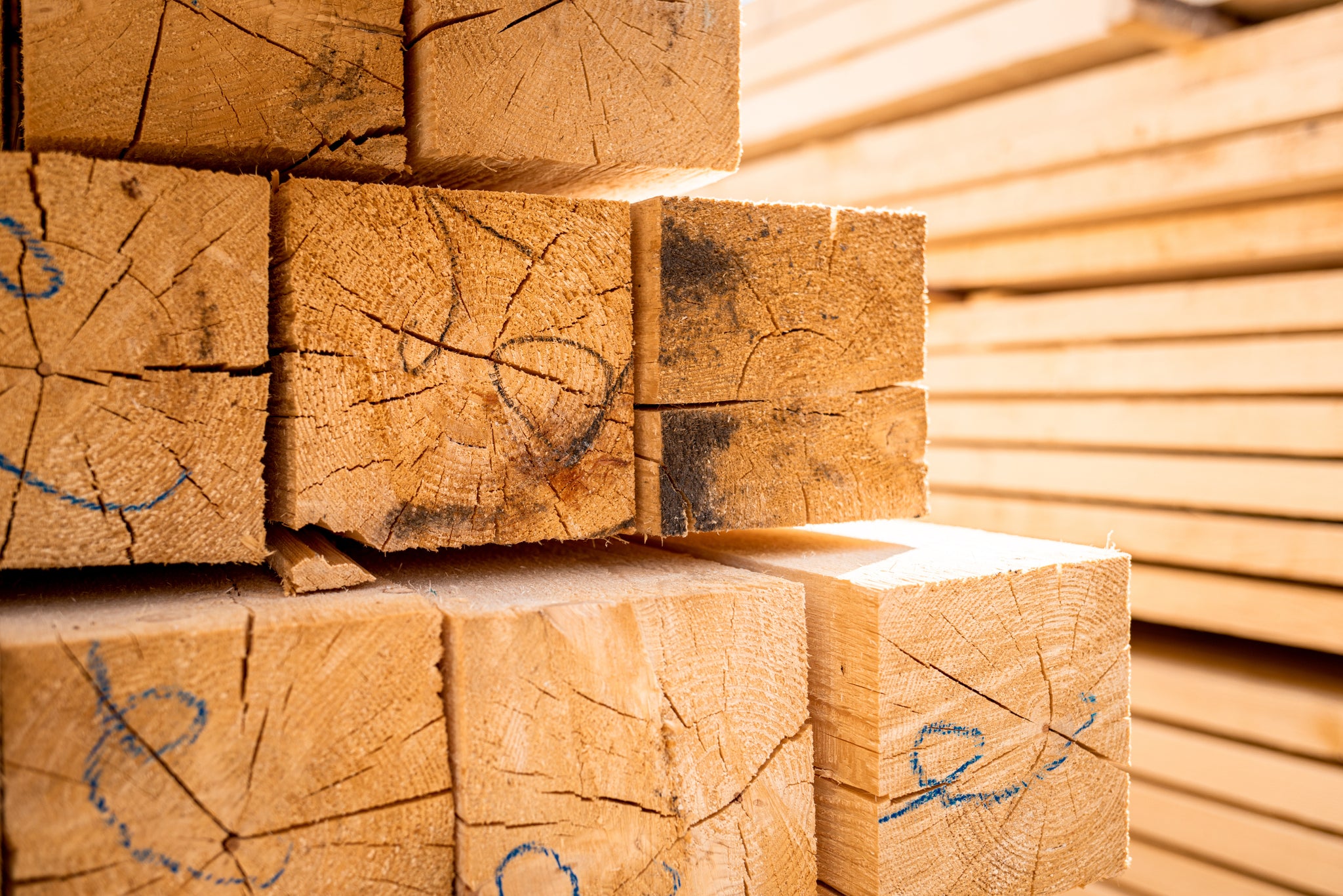 Air Dried Oak Beams - Per Meter